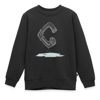 Tube C - Sweat Premium enfant bio - noir - Devant - AI Model Kid Female (0cm)