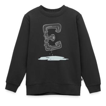 Tube E - Sweat Premium enfant bio - noir - Devant - AI Model Kid Female (0cm)