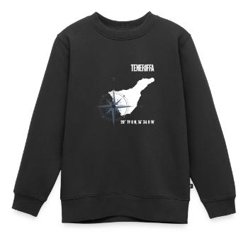 Teneriffa Atlantik Insel Koordinaten Karte Urlaub - Kinder Premium Organic Sweatshirt - Schwarz - Vorne - AI Model Kid Female (0cm)