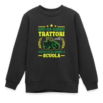 Agricoltura Nato Per Guidare Trattori Trattore - Kinder Premium Organic Sweatshirt - Schwarz - Vorne - AI Model Kid Female (0cm)