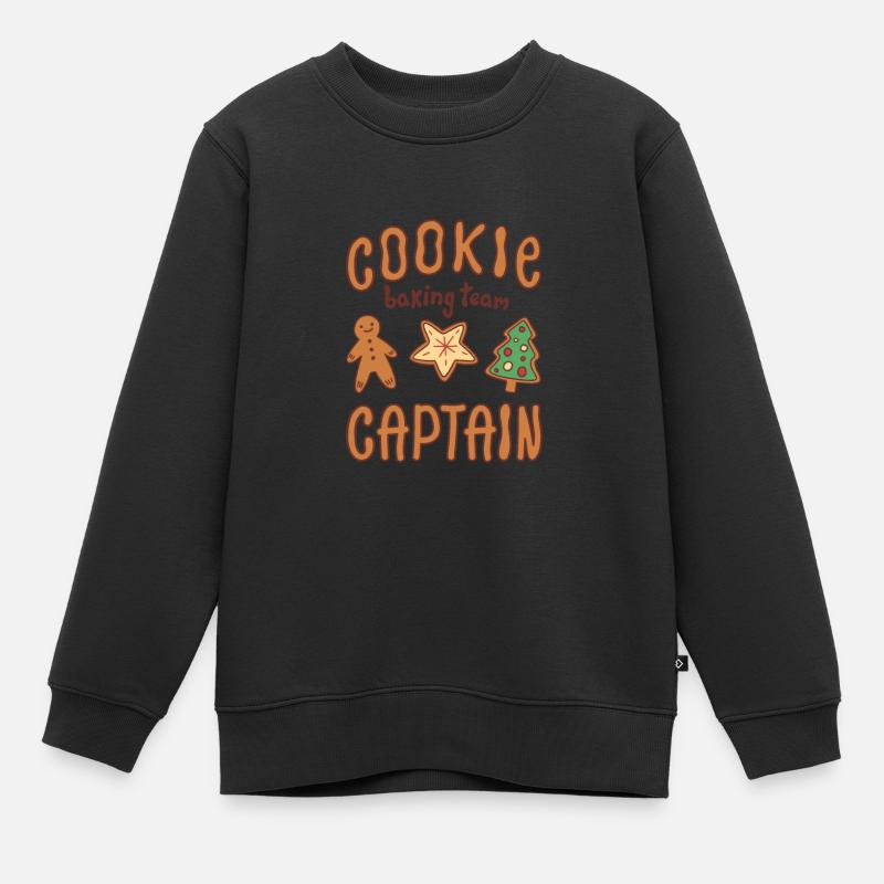 Capitaine de l’équipe de cuisson de biscuits Cookie - Sweat Premium enfant bio - noir