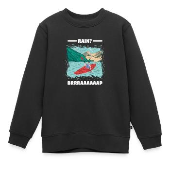 Balk? Brrraaaaaap Whitewater Kayaking - Kids Premium Organic Sweatshirt - black - Front - AI Model Kid Female (0cm)