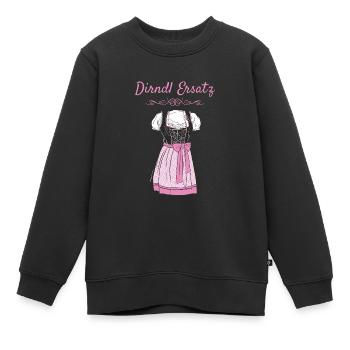 Volksfest Dirndl Ersatz Dirndl Ersatz - Kinder Premium Organic Sweatshirt - Schwarz - Vorne - AI Model Kid Female (0cm)