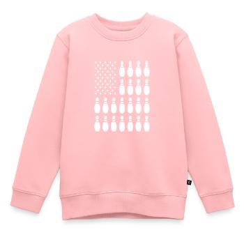 Sport Us Flag Bowling - Kids Premium Organic Sweatshirt - rose - Front - AI Model Kid Female (0cm)