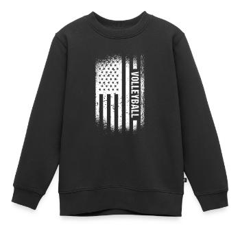Sport Us Flag Volleyball - Kids Premium Organic Sweatshirt - black - Front - AI Model Kid Female (0cm)