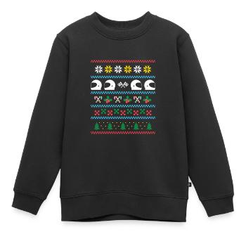 Sport X-Mas Course de Noël - Sweat Premium enfant bio - noir - Devant - AI Model Kid Female (0cm)