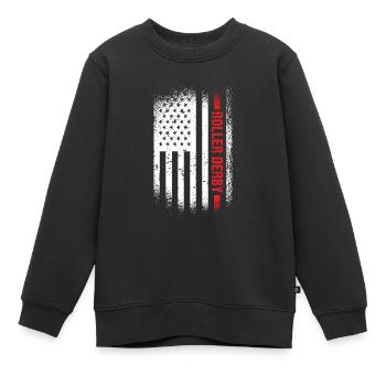 Sport Us Flag Roller Derby - Sweat Premium enfant bio - noir - Devant - AI Model Kid Female (0cm)
