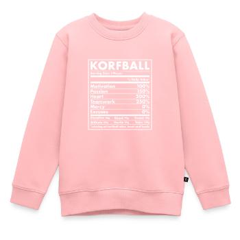 Sport Nutrition Korfball - Sweat Premium enfant bio - rose - Devant - AI Model Kid Female (0cm)