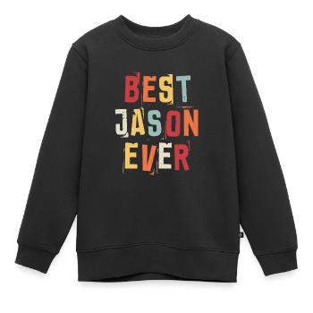 Meilleur Jason jamais populaire rétro Birth Names Jason - Sweat Premium enfant bio - noir - Devant - AI Model Kid Female (0cm)