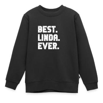 Beste Linda Beliebte Geburtsnamen Linda Kostüm - Kinder Premium Organic Sweatshirt - Schwarz - Vorne - AI Model Kid Female (0cm)