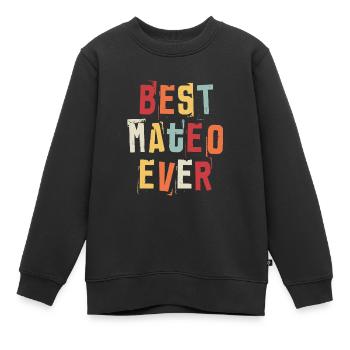 Bester Mateo aller Zeiten Beliebte Retro-Geburtsnamen Mateo - Kinder Premium Organic Sweatshirt - Schwarz - Vorne - AI Model Kid Female (0cm)