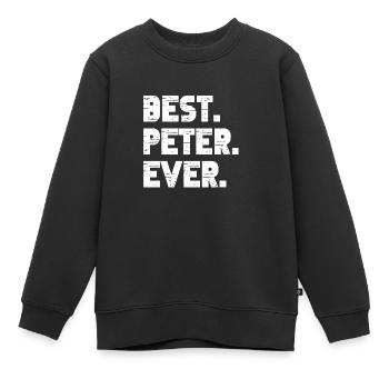 Beste Peter aller Zeiten Beliebte Geburtsnamen Peter Kostüm - Kinder Premium Organic Sweatshirt - Schwarz - Vorne - AI Model Kid Female (0cm)