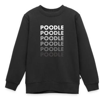 Caniche - Sweat Premium enfant bio - noir - Devant - AI Model Kid Female (0cm)