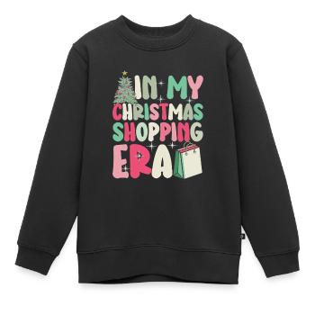 Le dicton de Noël à l’époque de mes achats de Noël - Sweat Premium enfant bio - noir - Devant - AI Model Kid Female (0cm)