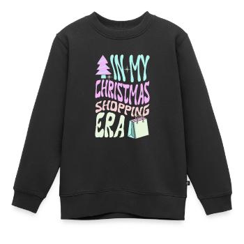 Le dicton de Noël à l’époque de mes achats de Noël - Sweat Premium enfant bio - noir - Devant - AI Model Kid Female (0cm)