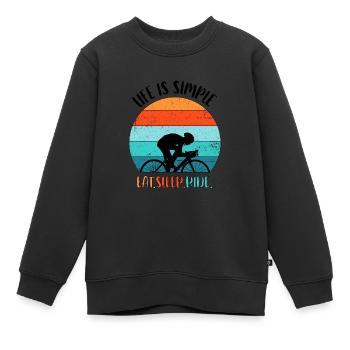 Fahrradsport Rennrad Fahrrad Gravel Zeitfahrrad - Kinder Premium Organic Sweatshirt - Schwarz - Vorne - AI Model Kid Female (0cm)