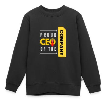 fier PDG de mon entreprise - Sweat Premium enfant bio - noir - Devant - AI Model Kid Female (0cm)