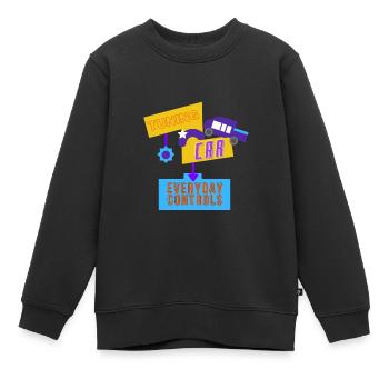 Tuning-Auto, alltägliche Kontrollen - Kinder Premium Organic Sweatshirt - Schwarz - Vorne - AI Model Kid Female (0cm)