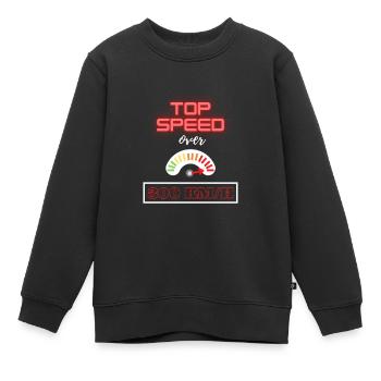 Vitesse maximale supérieure à 300 km/h - Sweat Premium enfant bio - noir - Devant - AI Model Kid Female (0cm)
