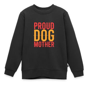 stolze Hundemutter - Kinder Premium Organic Sweatshirt - Schwarz - Vorne - AI Model Kid Female (0cm)
