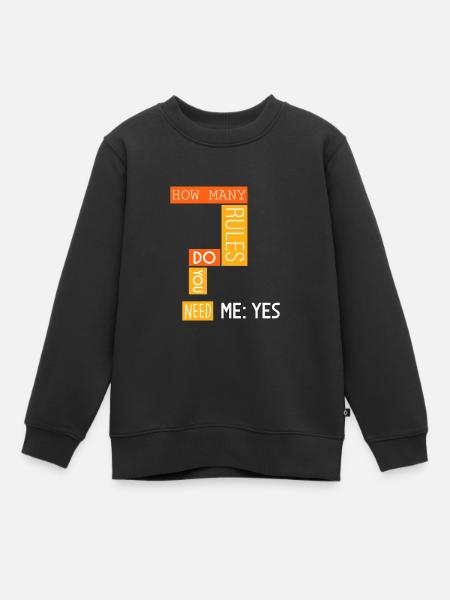 Combien de règles? - Sweat Premium enfant bio - noir