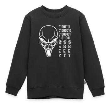 Lustiger Spruch Alien Obey Mit Außerirdischem - Kinder Premium Organic Sweatshirt - Schwarz - Vorne - AI Model Kid Female (0cm)