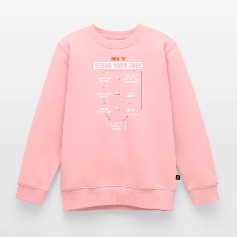 "Comment déboguer votre code" Funny Programmer Coding Sweat Premium enfant bio