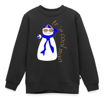 C’est cool man - Sweat Premium enfant bio - noir - Devant - AI Model Kid Female (0cm)