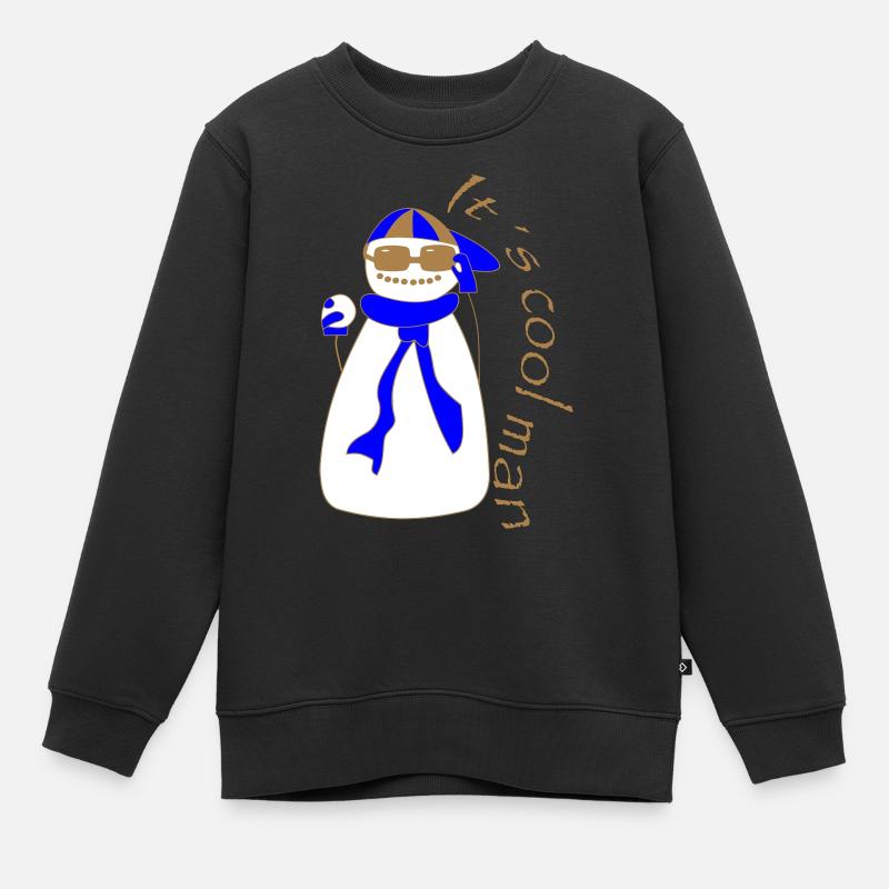 It s cool man - Kinder Premium Organic Sweatshirt - Schwarz