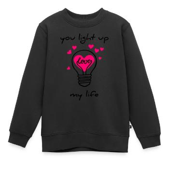 Tu illumines ma vie - Sweat Premium enfant bio - noir - Devant - AI Model Kid Female (0cm)