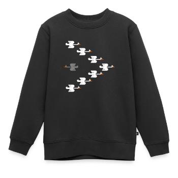 Nage inspirante contre l’anti actuel - Sweat Premium enfant bio - noir - Devant - AI Model Kid Female (0cm)