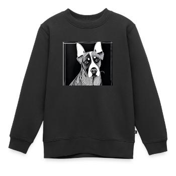 wuff wuff - Kinder Premium Organic Sweatshirt - Schwarz - Vorne - AI Model Kid Female (0cm)