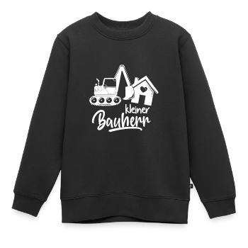 Kleiner Bauherr Baustelle Hausbau Haus Kind Junge - Kinder Premium Organic Sweatshirt - Schwarz - Vorne - AI Model Kid Female (0cm)