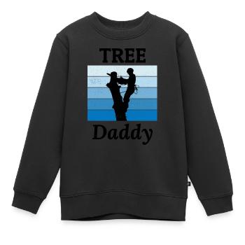 Arborist Papa Baum Kletterer Arboriculture Blauer Himmel - Kinder Premium Organic Sweatshirt - Schwarz - Vorne - AI Model Kid Female (0cm)