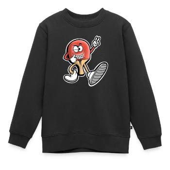 Ping-pong - Sweat Premium enfant bio - noir - Devant - AI Model Kid Female (0cm)