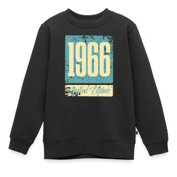 1966 Naissance Anniversaire Année de naissance - Sweat Premium enfant bio - noir - Devant - AI Model Kid Female (0cm)