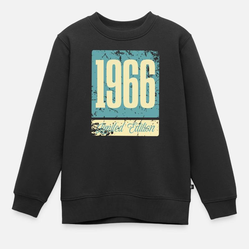 1966 Geboren Geburtstag Geburtsjahr - Kinder Premium Organic Sweatshirt - Schwarz