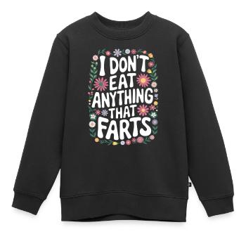 Végétarien Végétalien Végétarien Végétarien - Sweat Premium enfant bio - noir - Devant - AI Model Kid Female (0cm)