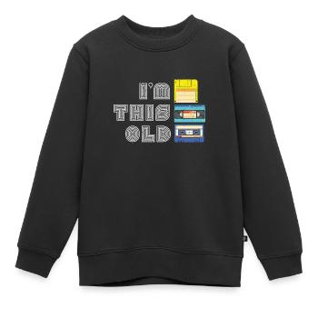Kassette Diskette VHS Retro Kindheitserinnerung - Kinder Premium Organic Sweatshirt - Schwarz - Vorne - AI Model Kid Female (0cm)