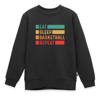 Basketballer Basketball Slamdunk BBall Korbleger - Kinder Premium Organic Sweatshirt - Schwarz - Vorne - AI Model Kid Female (0cm)