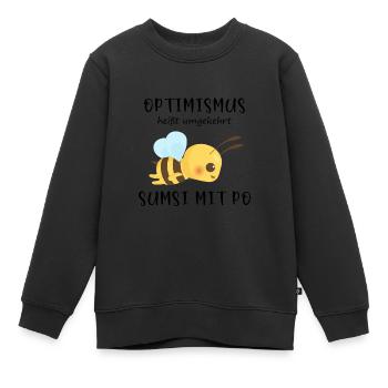 Biene Optimismus Sumsi mit Po - Kinder Premium Organic Sweatshirt - Schwarz - Vorne - AI Model Kid Female (0cm)