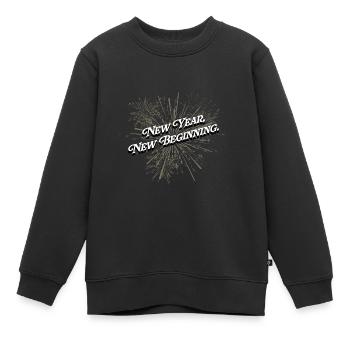 Neues Jahr Neuanfangssprüche erhebende Zitate insp - Kinder Premium Organic Sweatshirt - Schwarz - Vorne - AI Model Kid Female (0cm)
