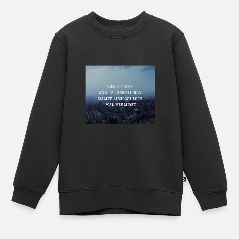 Ich will nur - Philipp Poisel - Kinder Premium Organic Sweatshirt - Schwarz