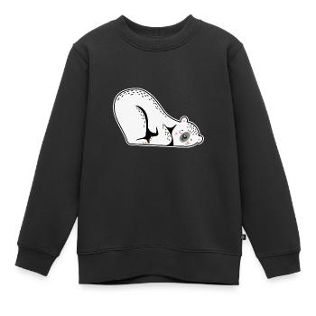 Polar Bear Winter - Kinder Premium Organic Sweatshirt - Schwarz - Vorne - AI Model Kid Female (0cm)
