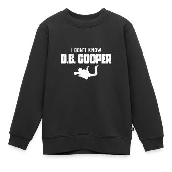 DB Cooper Air Plane Skydiving Parachute - Kinder Premium Organic Sweatshirt - Schwarz - Vorne - AI Model Kid Female (0cm)