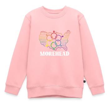 Morehead Pride Month Proud Flag LGBT Community - Sweat Premium enfant bio - rose - Devant - AI Model Kid Female (0cm)
