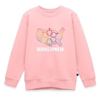 Minneapolis Pride Month Pride Flag LGBT Community - Sweat Premium enfant bio - rose - Devant - AI Model Kid Female (0cm)