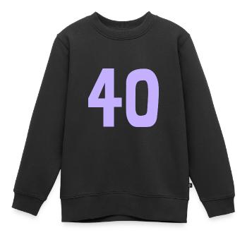 40. 40 ANS. 40e ANNIVERSAIRE. ANNIVERSAIRE 40 ANS. - Sweat Premium enfant bio - noir - Devant - AI Model Kid Female (0cm)