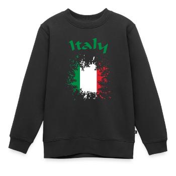 Italie Italie Italie - Sweat Premium enfant bio - noir - Devant - AI Model Kid Female (0cm)