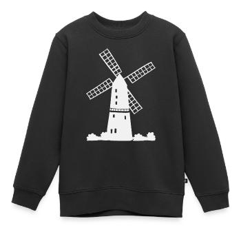 Windmühle Urlaub Ferien - Kinder Premium Organic Sweatshirt - Schwarz - Vorne - AI Model Kid Female (0cm)